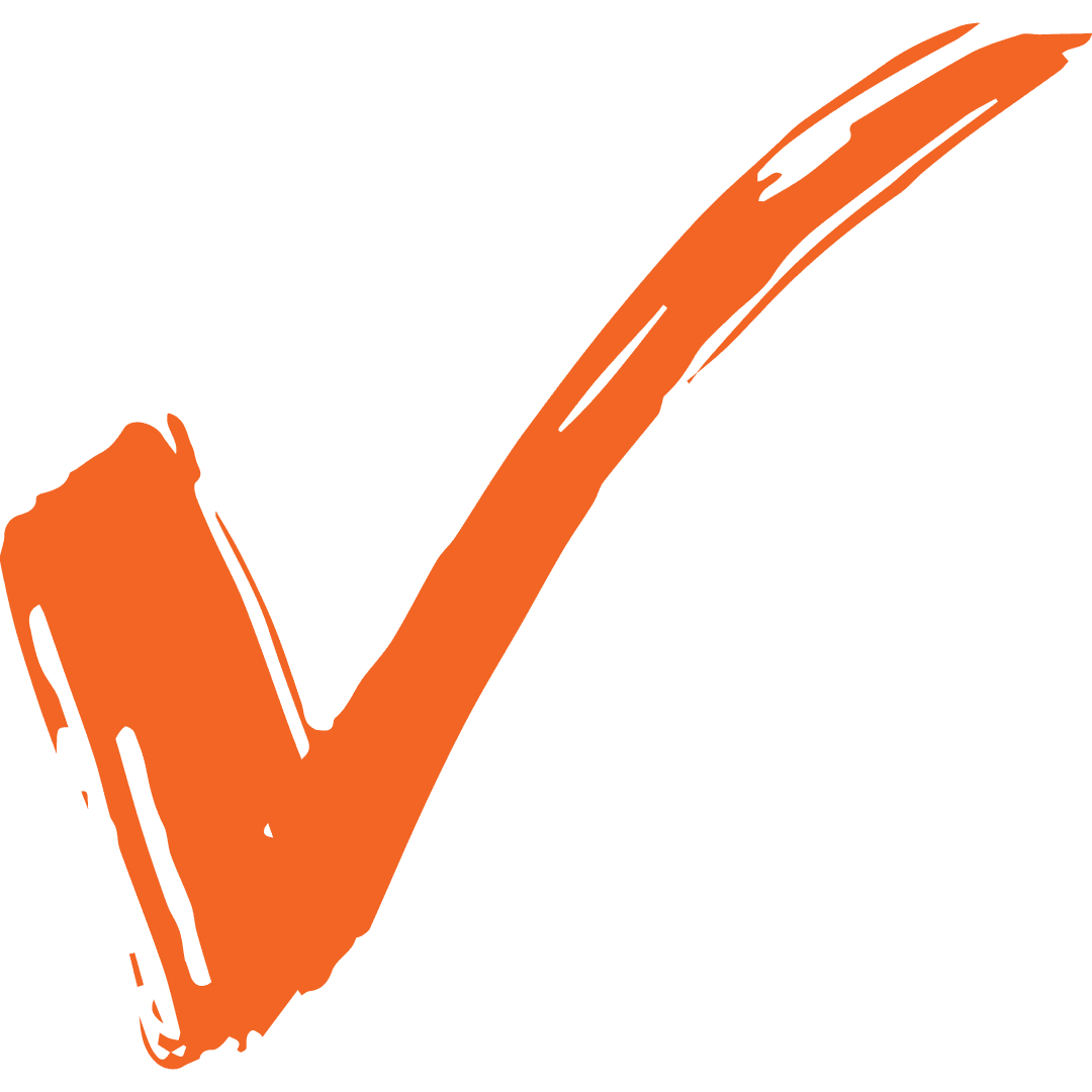 orange marker checkmark